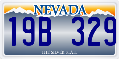 NV license plate 19B329