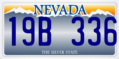 NV license plate 19B336