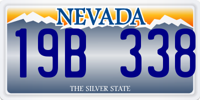 NV license plate 19B338