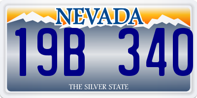 NV license plate 19B340