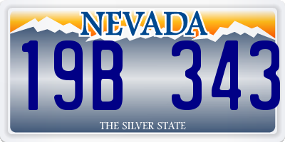 NV license plate 19B343