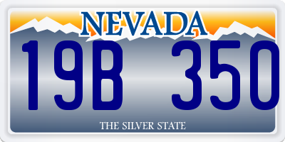 NV license plate 19B350