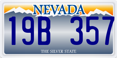 NV license plate 19B357