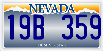 NV license plate 19B359
