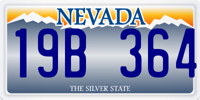 NV license plate 19B364