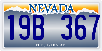 NV license plate 19B367