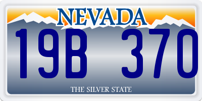 NV license plate 19B370