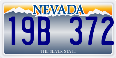 NV license plate 19B372