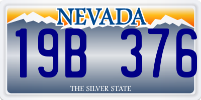 NV license plate 19B376