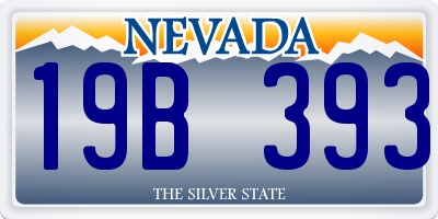 NV license plate 19B393