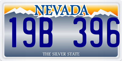 NV license plate 19B396