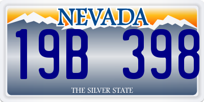 NV license plate 19B398