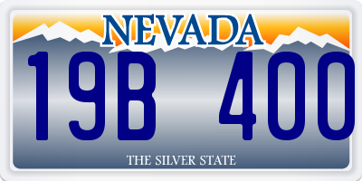 NV license plate 19B400