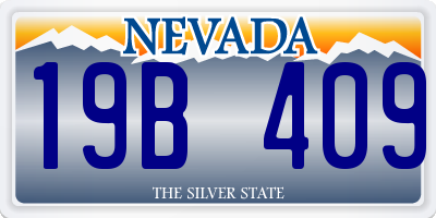 NV license plate 19B409