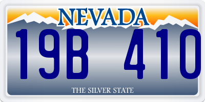 NV license plate 19B410