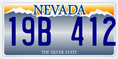 NV license plate 19B412