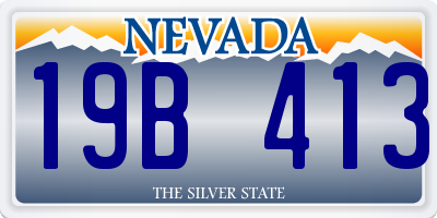 NV license plate 19B413