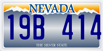 NV license plate 19B414