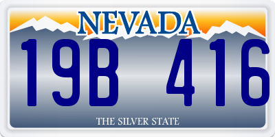 NV license plate 19B416