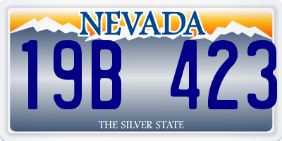 NV license plate 19B423