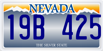NV license plate 19B425
