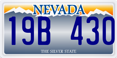 NV license plate 19B430