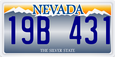 NV license plate 19B431