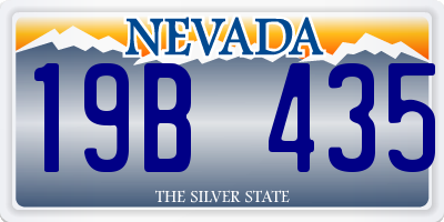 NV license plate 19B435