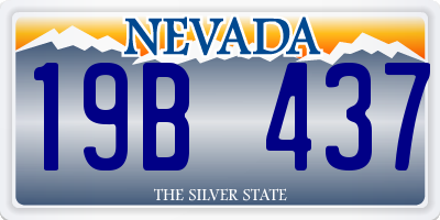 NV license plate 19B437