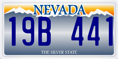 NV license plate 19B441