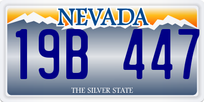 NV license plate 19B447