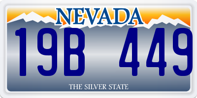 NV license plate 19B449