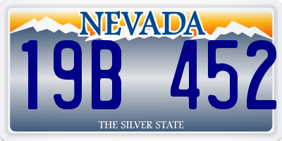 NV license plate 19B452