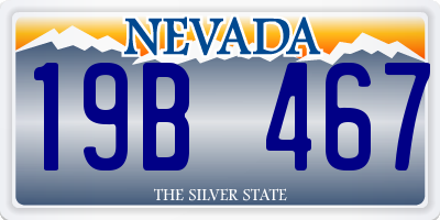 NV license plate 19B467