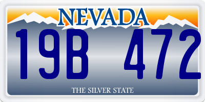 NV license plate 19B472
