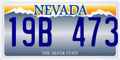NV license plate 19B473