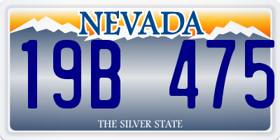 NV license plate 19B475