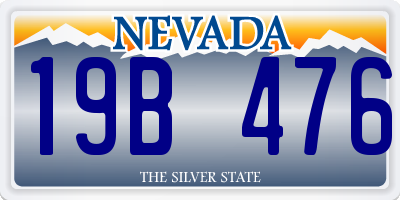 NV license plate 19B476