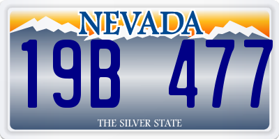 NV license plate 19B477
