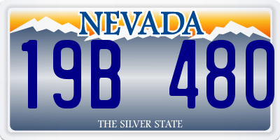NV license plate 19B480