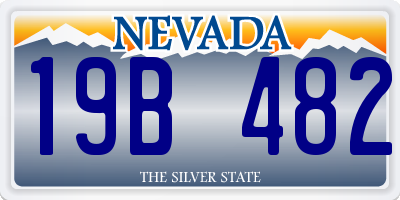 NV license plate 19B482