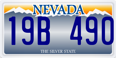 NV license plate 19B490