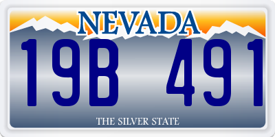 NV license plate 19B491