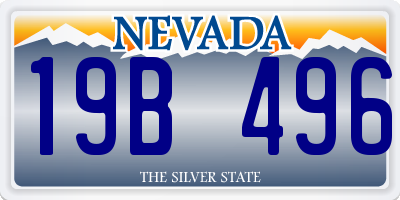 NV license plate 19B496