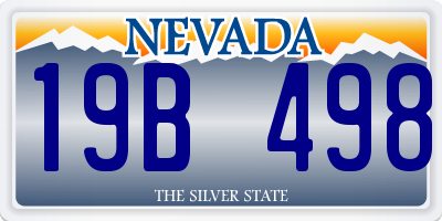 NV license plate 19B498