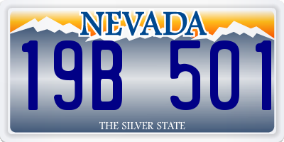 NV license plate 19B501