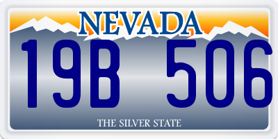 NV license plate 19B506