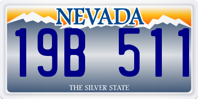 NV license plate 19B511
