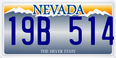 NV license plate 19B514