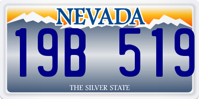 NV license plate 19B519